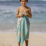 Animal Map - Strandtuch für Kinder - schadstofffrei, schnelltrocknend  & sanft zur Haut (140cm x 70cm) - WOODSANDWAVES