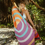 Slow Sunrise - Sandabweisendes Strandtuch mit Geheimfach - WOODSANDWAVES