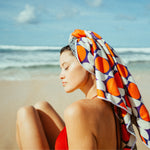 Retro Revival - Sandabweisendes Strandtuch mit Geheimfach - WOODSANDWAVES