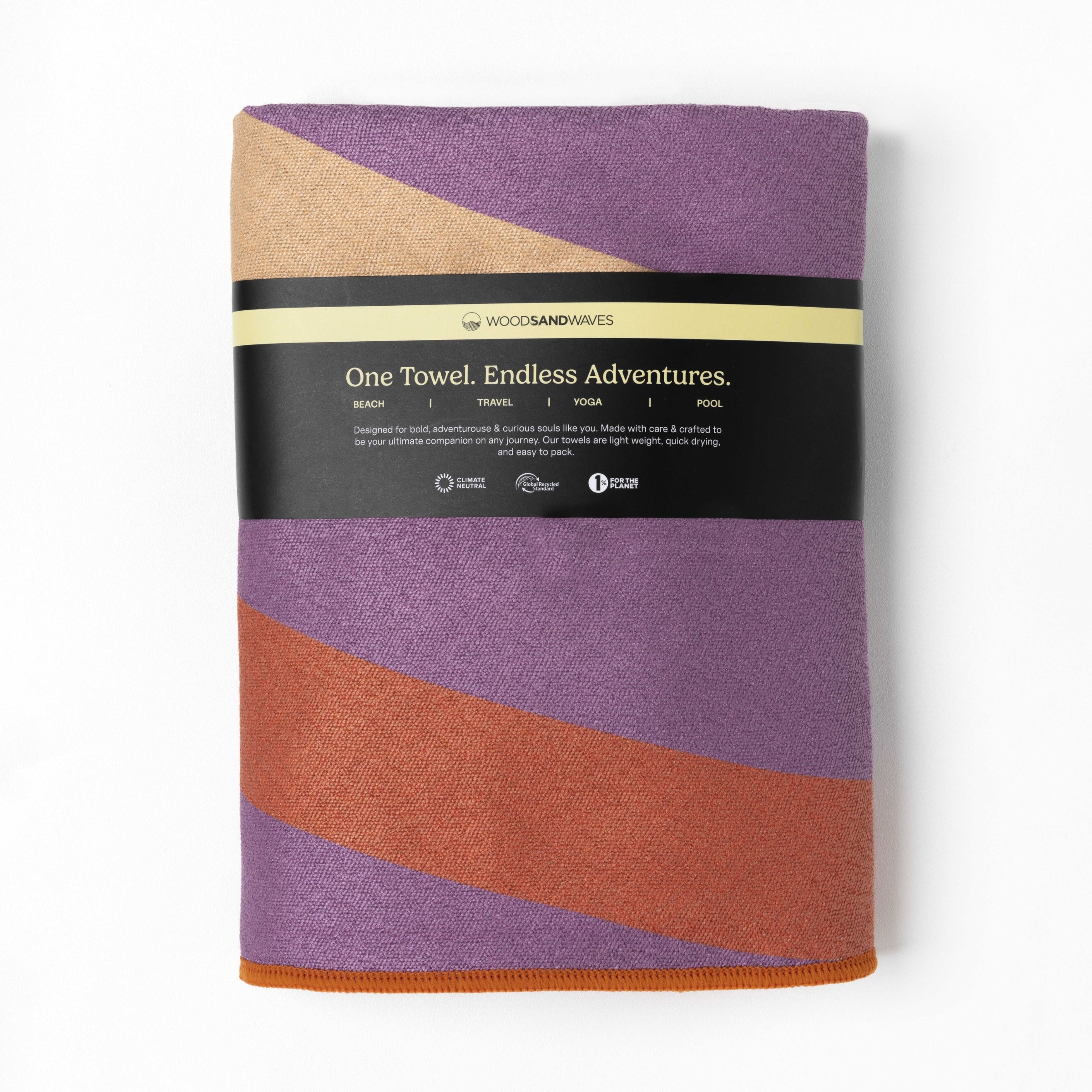 Slow Sunrise - Sandabweisendes Strandtuch mit Geheimfach - WOODSANDWAVES