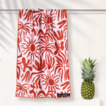 Burning Sun- Sandabweisendes Strandtuch mit Geheimfach - WOODSANDWAVES