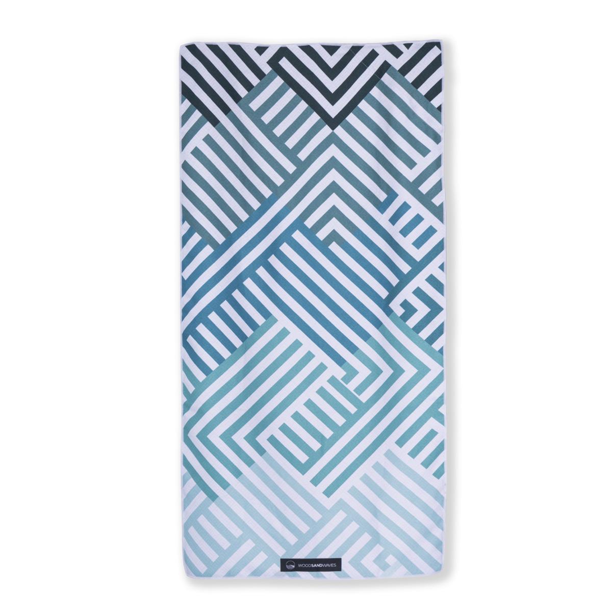 Mint Relaxation - Strandtuch für Kinder - schadstofffrei, schnelltrocknend & sanft zur Haut (140cm x 70cm) - WOODSANDWAVES