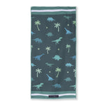Dino Park - Strandtuch für Kinder - schadstofffrei, schnelltrocknend  & sanft zur Haut (140cm x 70cm) - WOODSANDWAVES