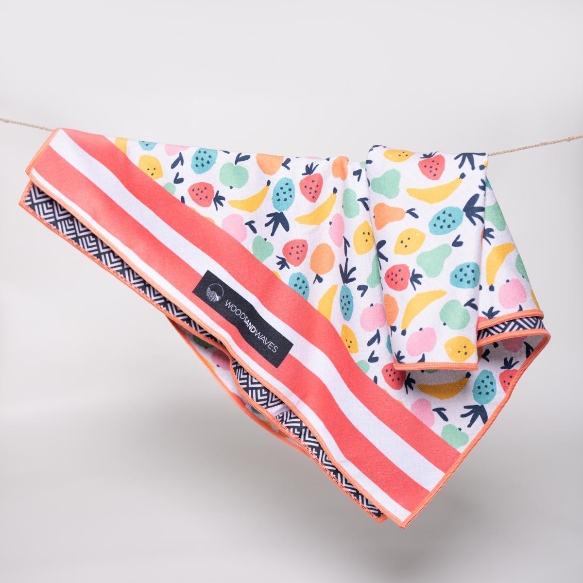 Sweet Summer - Strandtuch für Kinder - schadstofffrei, schnelltrocknend & sanft zur Haut (140cm x 70cm) - WOODSANDWAVES