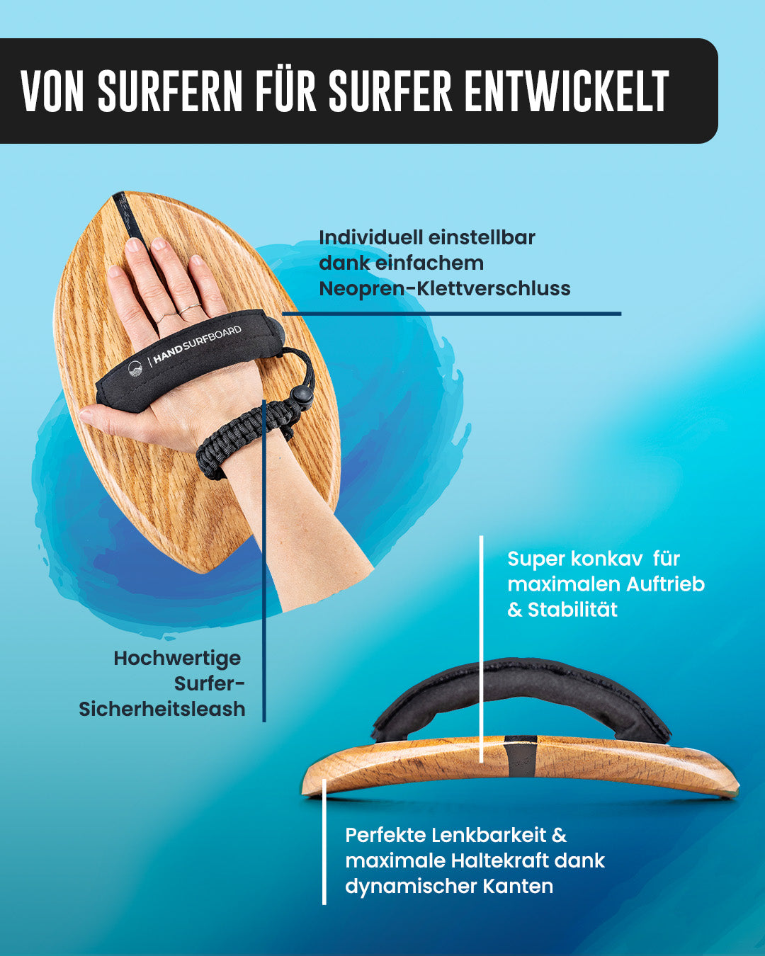 WOODSANDWAVES Handsurfboard - WOODSANDWAVES