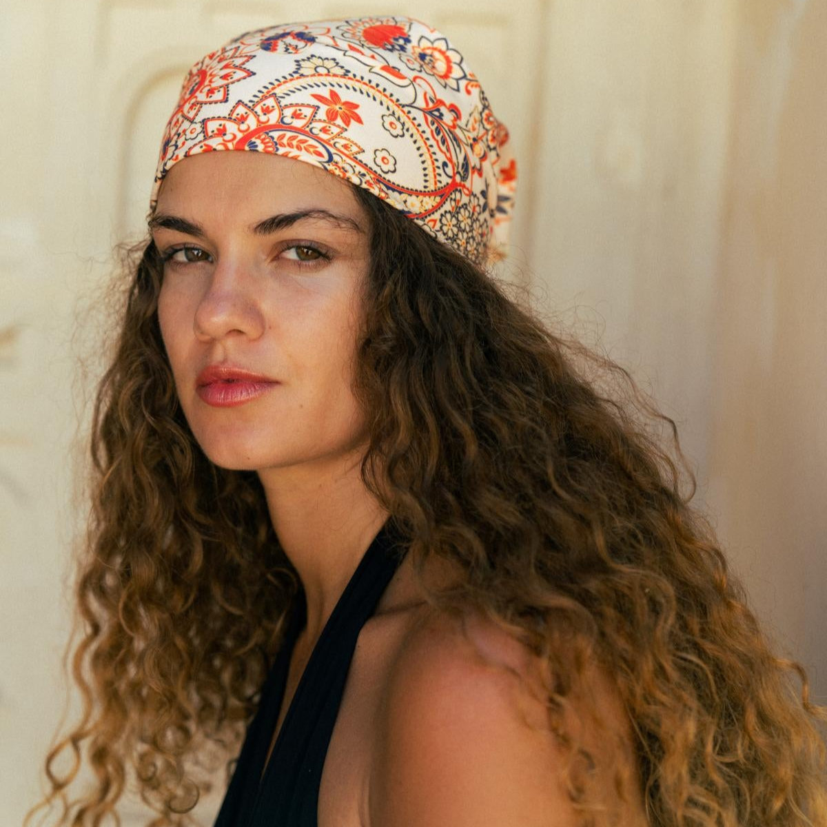 Bandana Handtuch - Mikrofaser - WOOSDANDWAVES - Kopfbedeckeung Sonnenschutz mit LSF - Oriental Garden Kopftuch