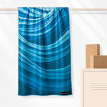 Blue Cascade - Rutschfestes Yoga-Handtuch mit Silikon-Noppen - WOODSANDWAVES