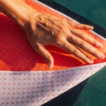 Red Horizon - Rutschfestes Yoga-Handtuch mit Silikon-Noppen - WOODSANDWAVES
