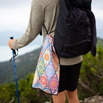 Mosaics - Ultra-leichtes Outdoor-und Wanderhandtuch  - 80cm x 40cm - WOODSANDWAVES