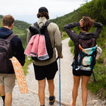 Sunset Waves - Ultra-leichtes Outdoor-und Wanderhandtuch  - 80cm x 40cm - WOODSANDWAVES