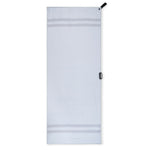 Stripes Glacier Grey - Sporthandtuch mit Magnet & Zipper-Tasche - WOODSANDWAVES