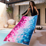 Kaleidoscope - Sandabweisendes Strandtuch mit Geheimfach (180cm x 80cm) - WOODSANDWAVES