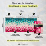 Kaleidoscope - Sandabweisendes Strandtuch mit Geheimfach (180cm x 80cm) - WOODSANDWAVES