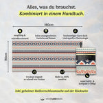 Loose Alliance - Sandabweisendes Strandtuch mit Geheimfach (180cm x 80cm) - WOODSANDWAVES
