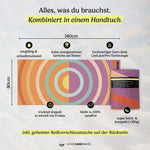 Slow Sunrise - Sandabweisendes Strandtuch mit Geheimfach (180cm x 80cm) - WOODSANDWAVES