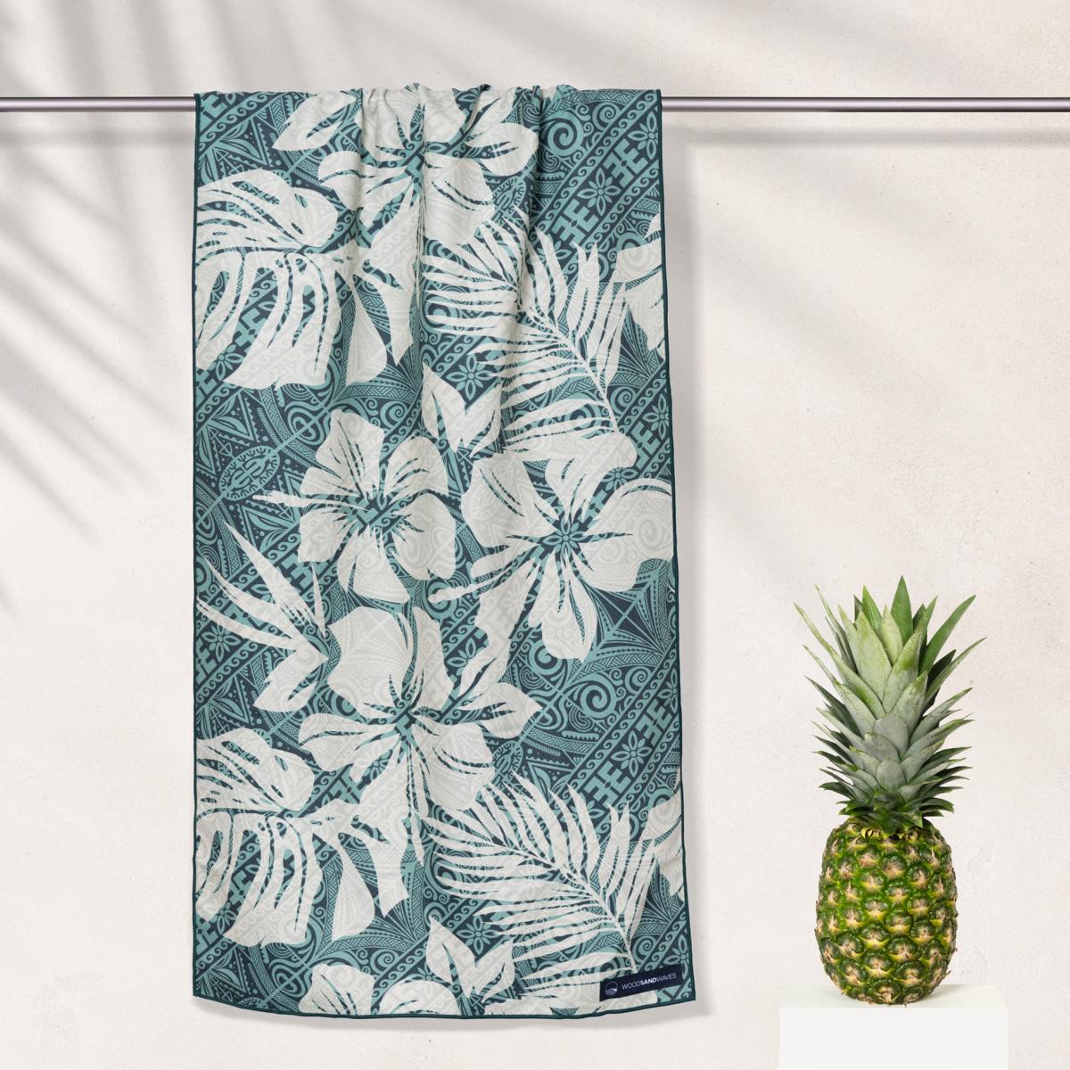 Ethno Fusion - Sandabweisendes Strandtuch mit Geheimfach (180cm x 80cm) - WOODSANDWAVES