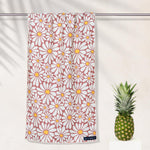 Flower Breeze - Sandabweisendes Strandtuch mit Geheimfach (180cm x 80cm) - WOODSANDWAVES