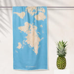 Explorer - Sandabweisendes Strandtuch mit Geheimfach (180cm x 80cm) - WOODSANDWAVES