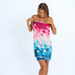 Kaleidoscope - schnelltrocknendes Duschhandtuch aus Premium Mikrofaser -  angenehm auf der Haut - 140 x 70cm - WOODSANDWAVES