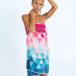 Kaleidoscope - schnelltrocknendes Duschhandtuch aus Premium Mikrofaser -  angenehm auf der Haut - 140 x 70cm - WOODSANDWAVES