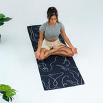 Zen Lines - Rutschfestes Yoga-Handtuch mit Silikon-Noppen - WOODSANDWAVES