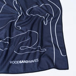 Zen Lines - Rutschfestes Yoga-Handtuch mit Silikon-Noppen - WOODSANDWAVES