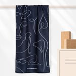 Zen Lines - Rutschfestes Yoga-Handtuch mit Silikon-Noppen - WOODSANDWAVES