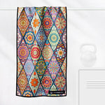 Mosaics - Sporthandtuch mit Magnet & Zipper-Tasche - WOODSANDWAVES