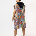 Surf-Poncho Mosaics - für Frauen & Männer - aus schnelltrocknender und ultra-leichter Mikrofaser - WOODSANDWAVES