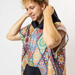 Surf-Poncho Mosaics - für Frauen & Männer - aus schnelltrocknender und ultra-leichter Mikrofaser - WOODSANDWAVES