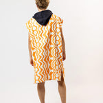 Surf-Poncho Sunset Waves - für Frauen & Männer - aus schnelltrocknender und ultra-leichter Mikrofaser - WOODSANDWAVES