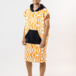 Surf-Poncho Sunset Waves - für Frauen & Männer - aus schnelltrocknender und ultra-leichter Mikrofaser - WOODSANDWAVES