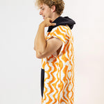 Surf-Poncho Sunset Waves - für Frauen & Männer - aus schnelltrocknender und ultra-leichter Mikrofaser - WOODSANDWAVES