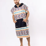 Surf-Poncho Warm Earth - für Frauen & Männer- aus schnelltrocknender und ultra-leichter Mikrofaser - WOODSANDWAVES