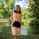 Surf-Poncho Sunset Waves - für Frauen & Männer - aus schnelltrocknender und ultra-leichter Mikrofaser - WOODSANDWAVES