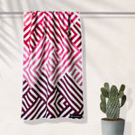 Pink Relaxation - Sandabweisendes Strandtuch mit Geheimfach - WOODSANDWAVES