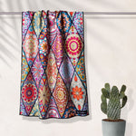 Mosaics - Sandabweisendes Strandtuch mit Geheimfach - WOODSANDWAVES