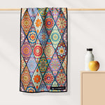 Mosaics - Ultra-leichtes Outdoor-und Wanderhandtuch  - 80cm x 40cm - WOODSANDWAVES