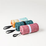 Green Energy Flow - Ultra-leichtes Outdoor-und Wanderhandtuch  - 80cm x 40cm - WOODSANDWAVES