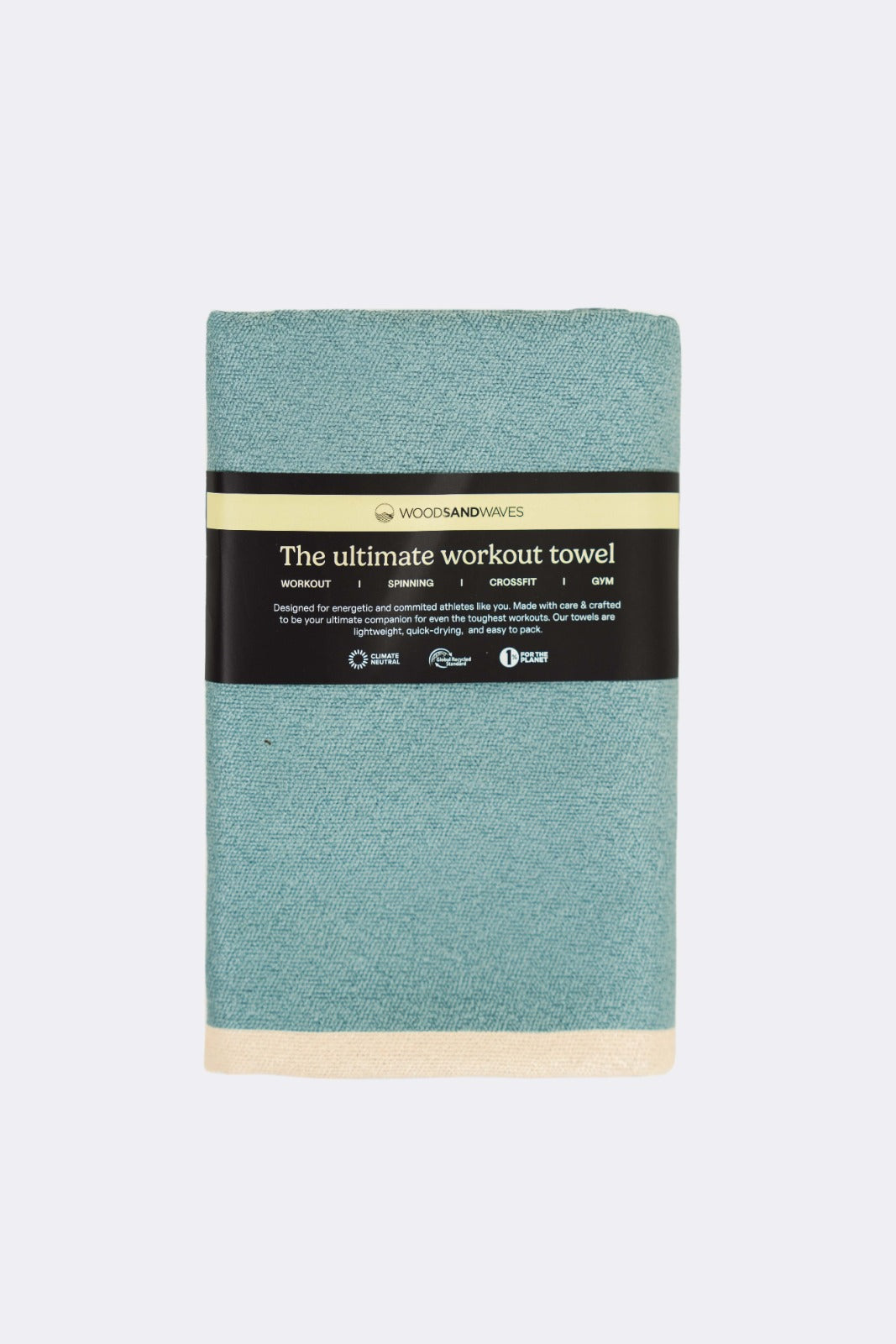 Calm Cruise Eucalyptus - Sporthandtuch mit Magnet & Zipper-Tasche - WOODSANDWAVES