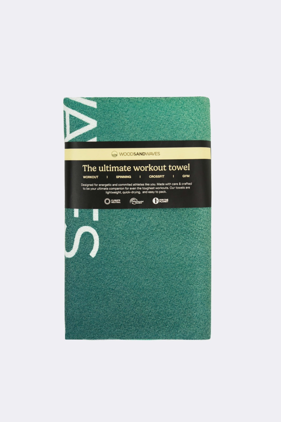 Green Temptation - Sporthandtuch mit Magnet & Zipper-Tasche - WOODSANDWAVES