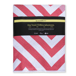 Pink Relaxation - Stranddecke XXL - 180cm x 160cm - leicht, kompakt & sandabweisend - WOODSANDWAVES