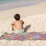 Mosaics  - Strandtuch für Kinder - schadstofffrei, schnelltrocknend  & sanft zur Haut (140cm x 70cm) - WOODSANDWAVES