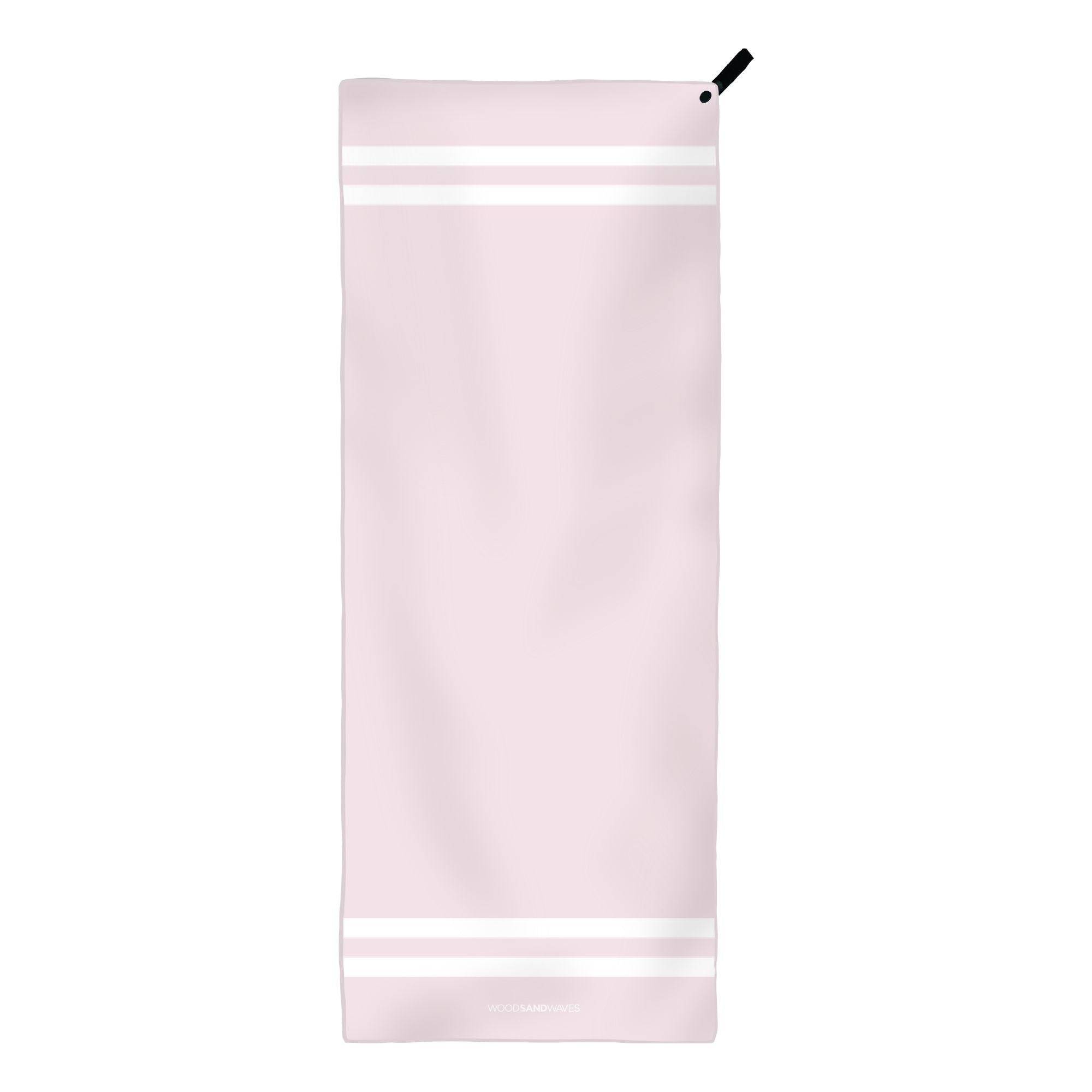 Stripes Pink Marshmallow - Sporthandtuch mit Magnet & Zipper-Tasche - WOODSANDWAVES