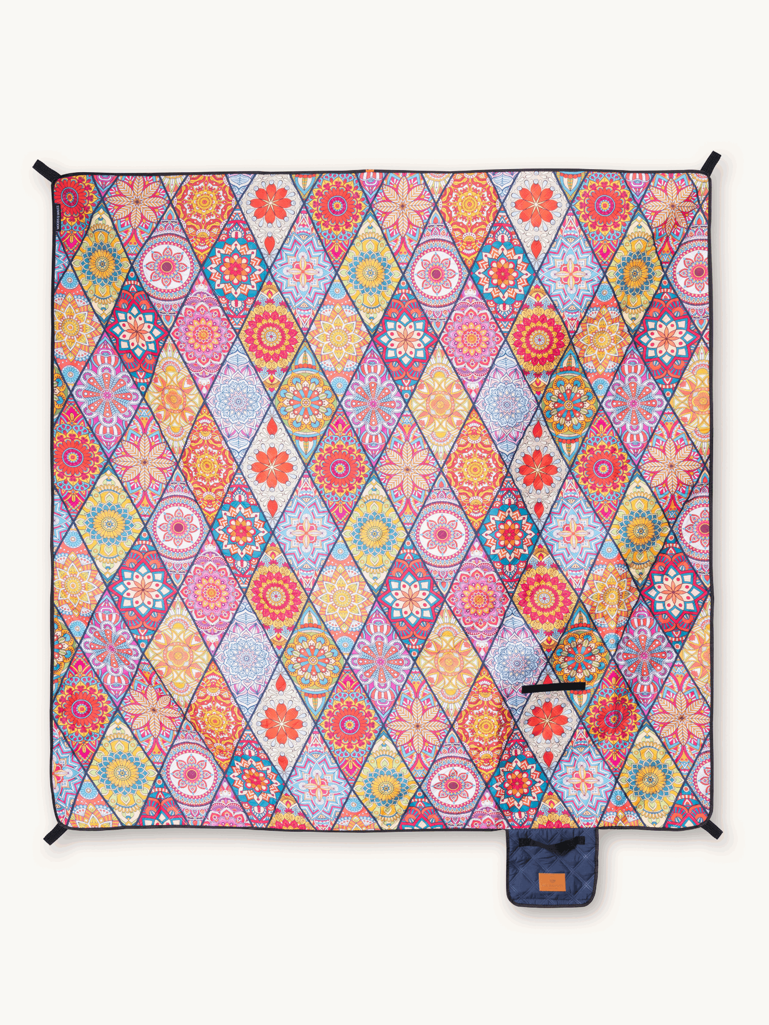 Mosaics - Picknick- en stranddeken (geïsoleerd) 200 x 200 cm - XXL Picknickmat van gerecycled PET - waterdicht en warm