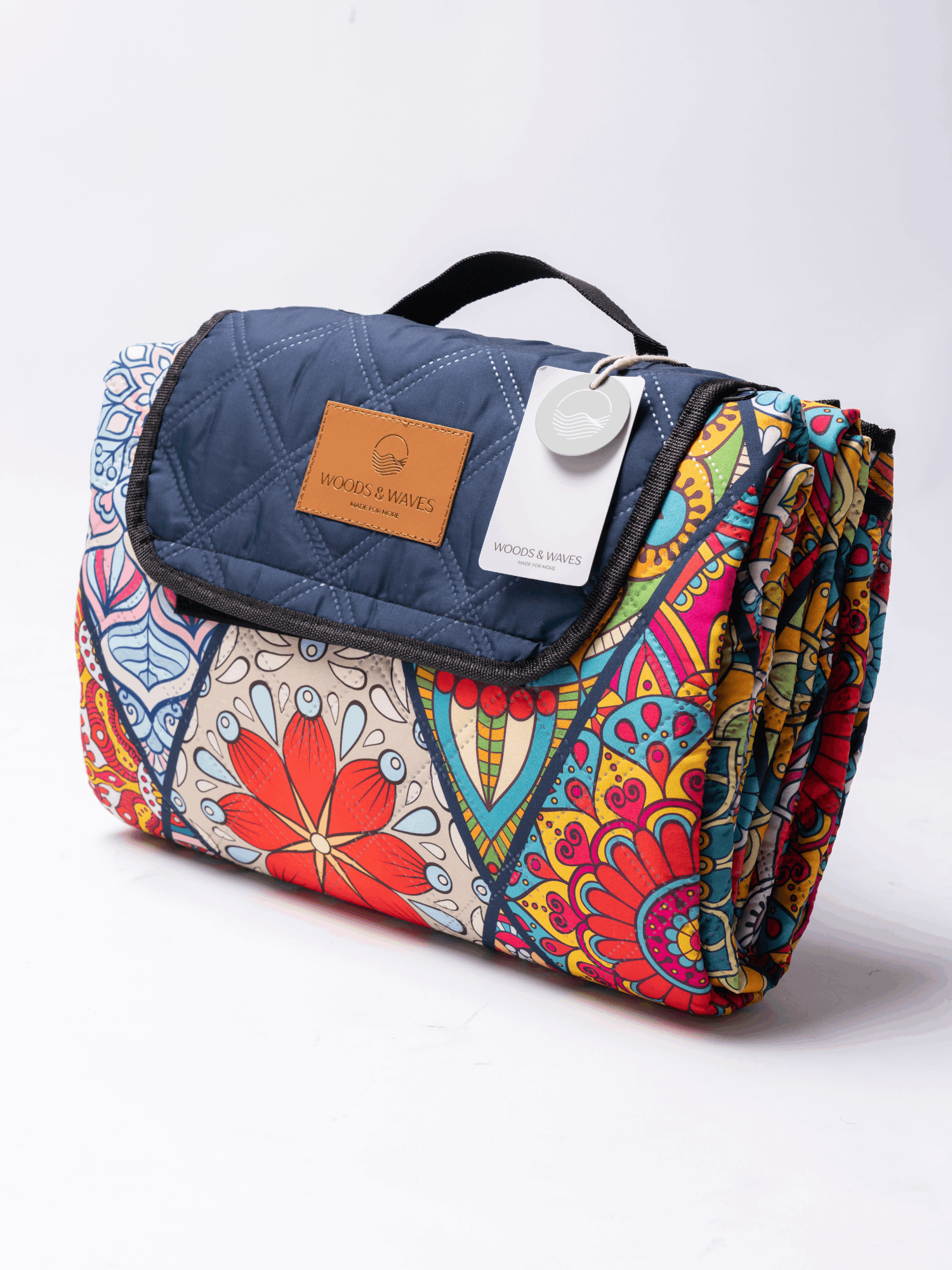 Mosaics - Picknick- en stranddeken (geïsoleerd) 200 x 200 cm - XXL Picknickmat van gerecycled PET - waterdicht en warm