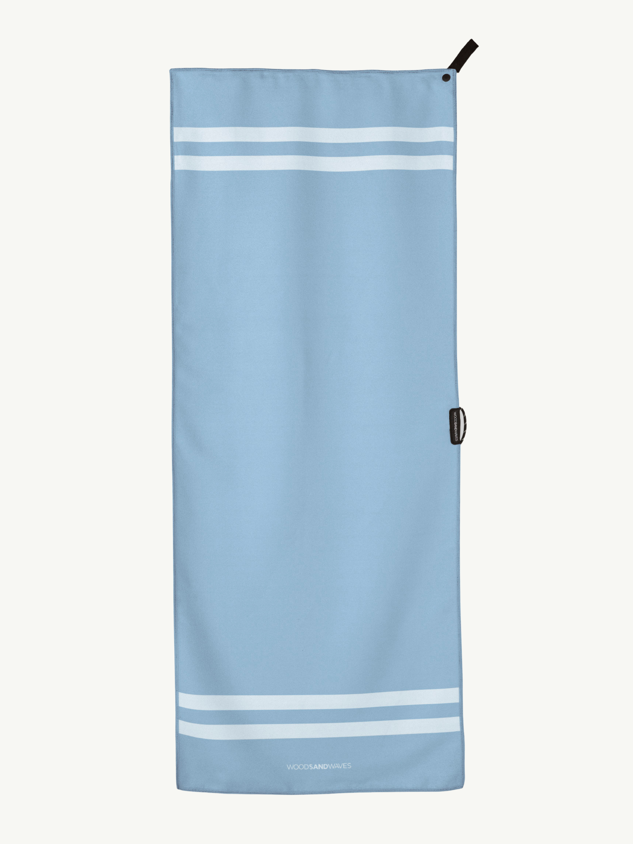 Stripes Airy Blue - Sporthanddoek met magneet & ritsvak