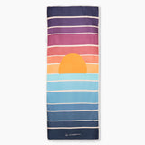 Sunset Stripes - Sandabweisendes Strandtuch mit Geheimfach (180cm x 80cm) - WOODSANDWAVES