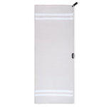 Stripes Moonbeam - Sporthandtuch mit Magnet & Zipper-Tasche - WOODSANDWAVES