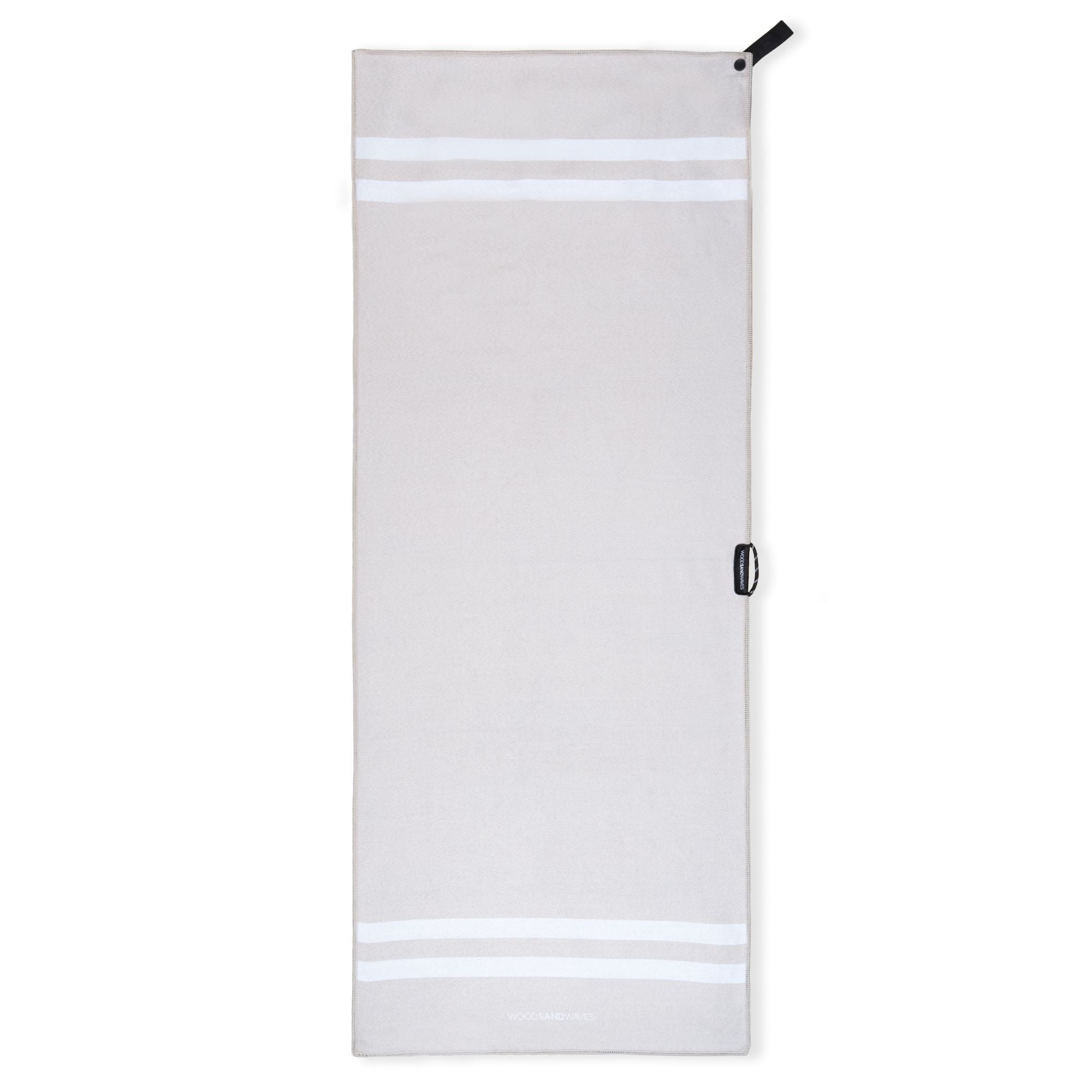 Stripes Moonbeam - Sporthandtuch mit Magnet & Zipper-Tasche - WOODSANDWAVES